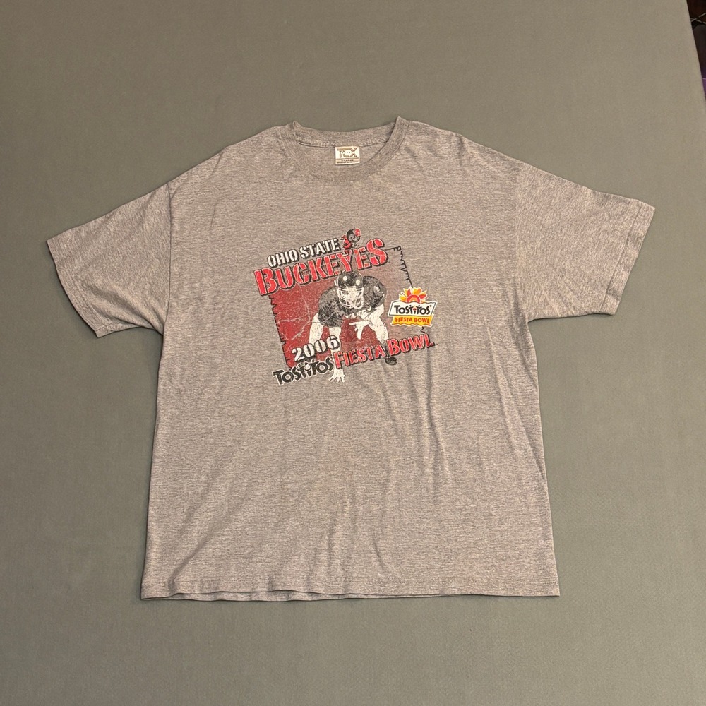 Ohio State Buckeyes 2006 Tostitos Fiesta Bowl Grey Graphic Tee TCX Mens XL